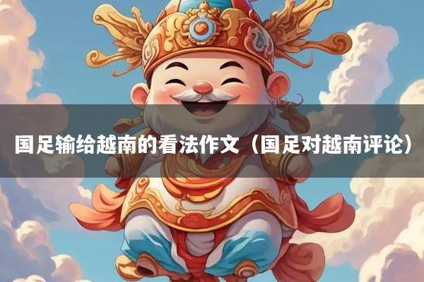 国足输给越南的看法作文(国足对越南评论)